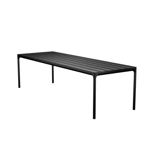 Houe Four 106" Dining Table | Black Aluminum Frame | Black Aluminum Tabletop