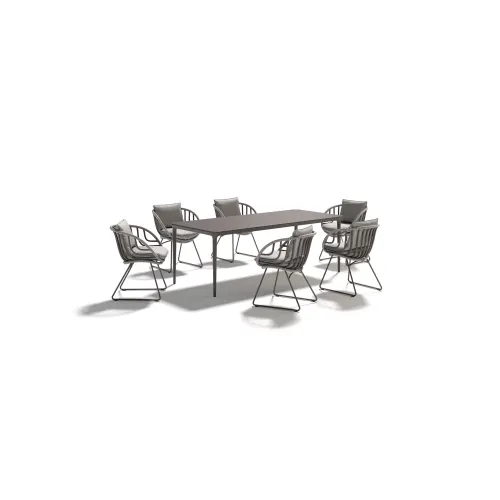 DEDON BELLMONDE Dining Table | KIDA Armchairs