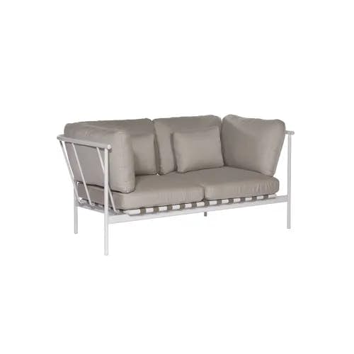 Barlow Tyrie Around Deep Seating Double Module - Aluminum Arms | Arctic White Aluminum Frame