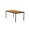 Houe Four 63" Dining Table | Black Aluminum Frame | Bamboo Tabletop