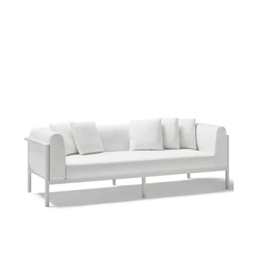 POINT Origin 3-Seater Sofa | Mineral White Aluminum Frame