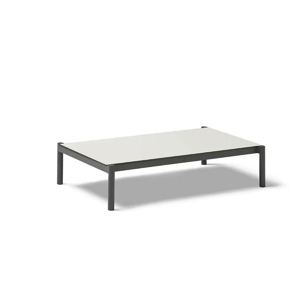 POINT Origin 48" Coffee Table | Gunmetal Grey Aluminum Frame