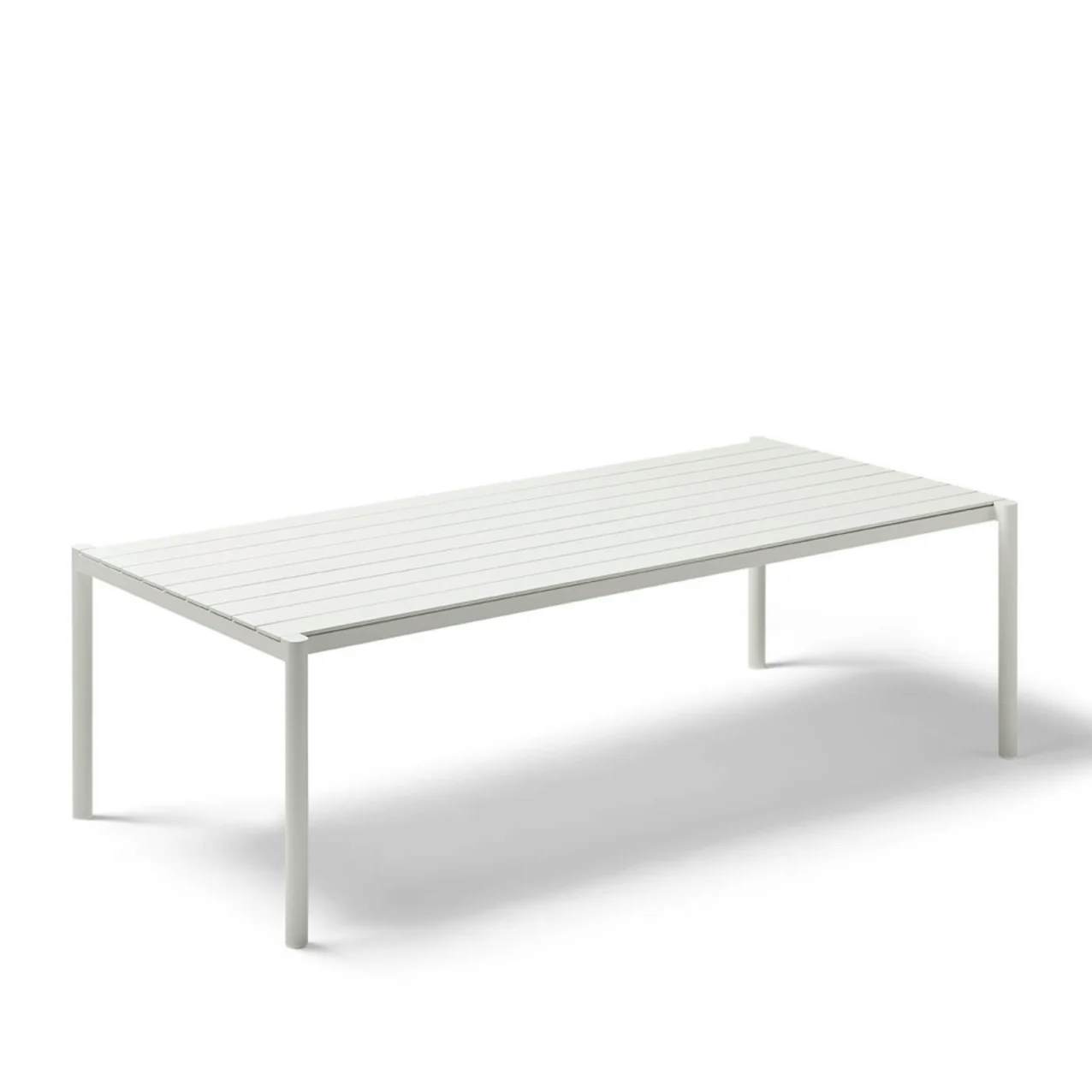 POINT Origin 87" Dining Table | Mineral White Aluminum Table