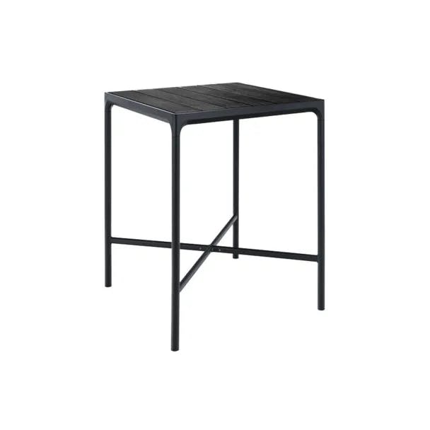 Houe Four 35" Square Bar Table | Black Powder-Coated Aluminum Tabletop