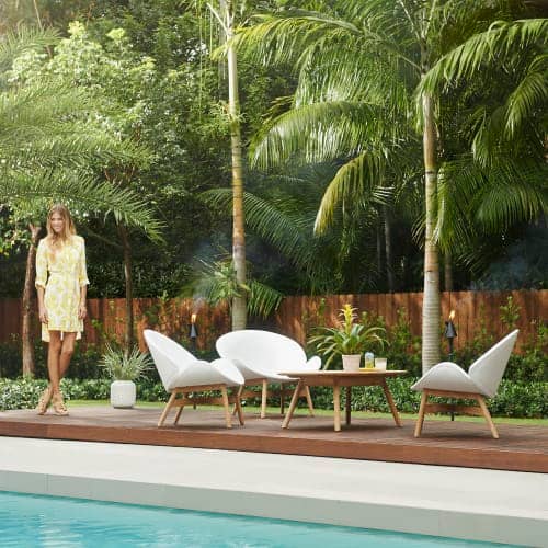 Gloster Dansk Lounge Chair & Coffee Table