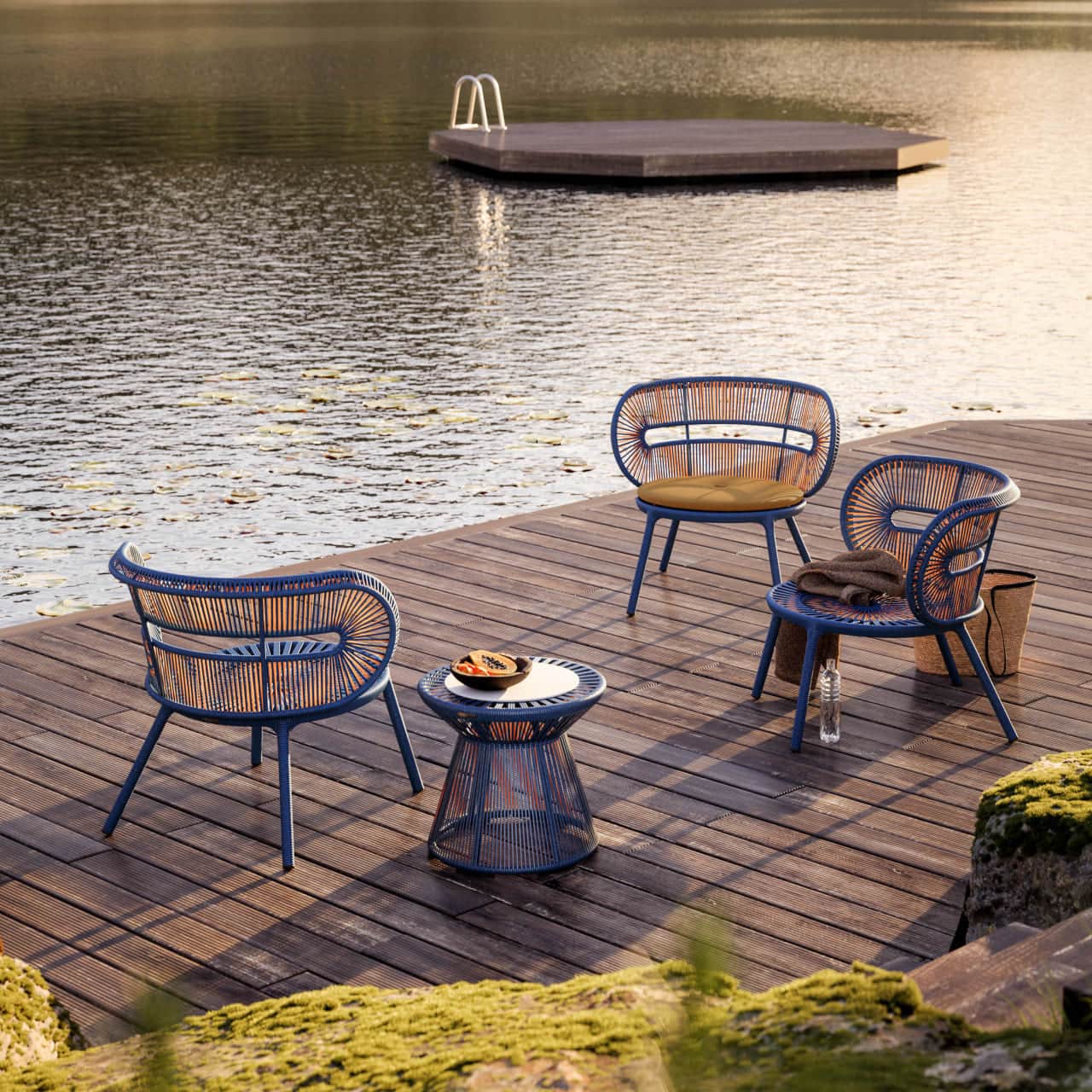 CIRQL NU Lounge Chairs and Side Table