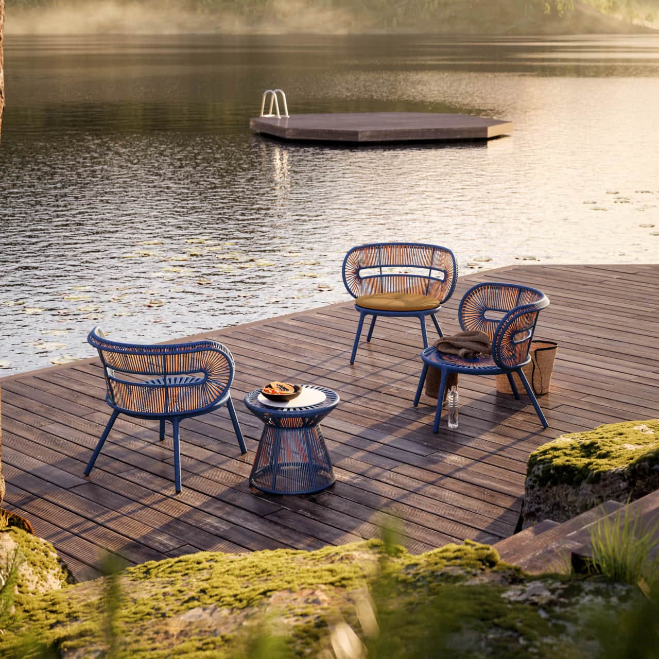 DEDON CIRQL NU Lounge Chairs and Side Table