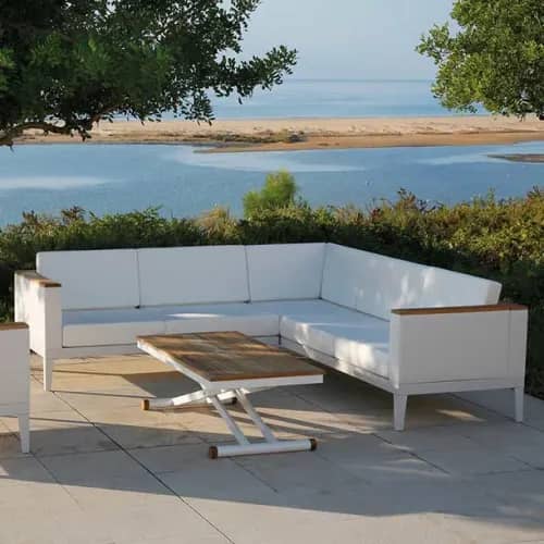 Barlow Tyrie Aura 3x3 Corner Set and Adjustable Height Table