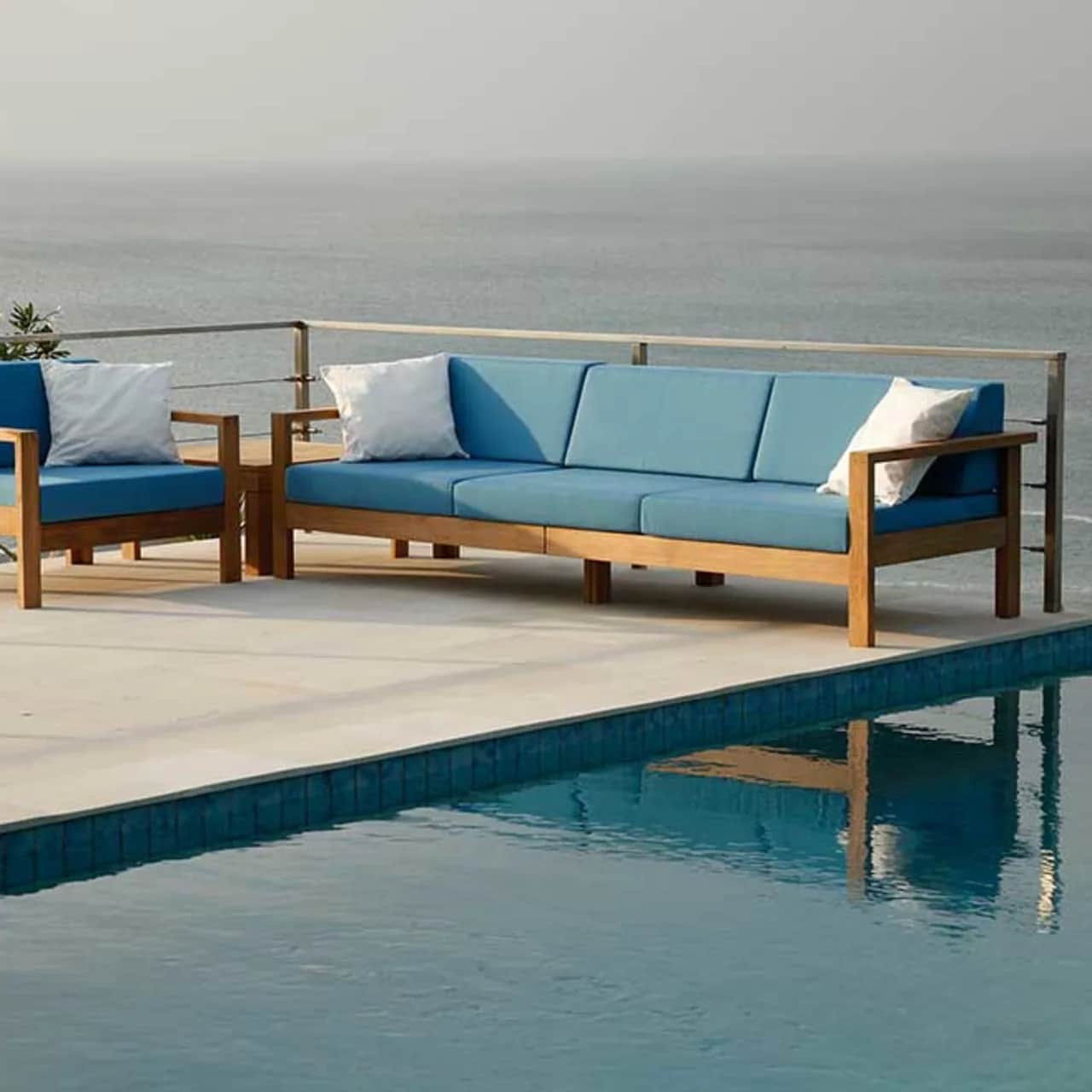 Linear Armchair and 3-Seater Settee | Linear Side Table