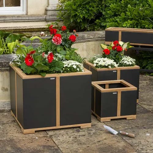 Barlow Tyrie Aura Square and Narrow Planters