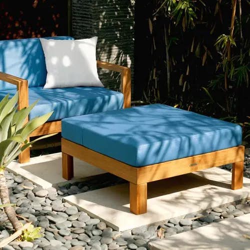 make yourself comfortable: linear armchair and linear ottoman