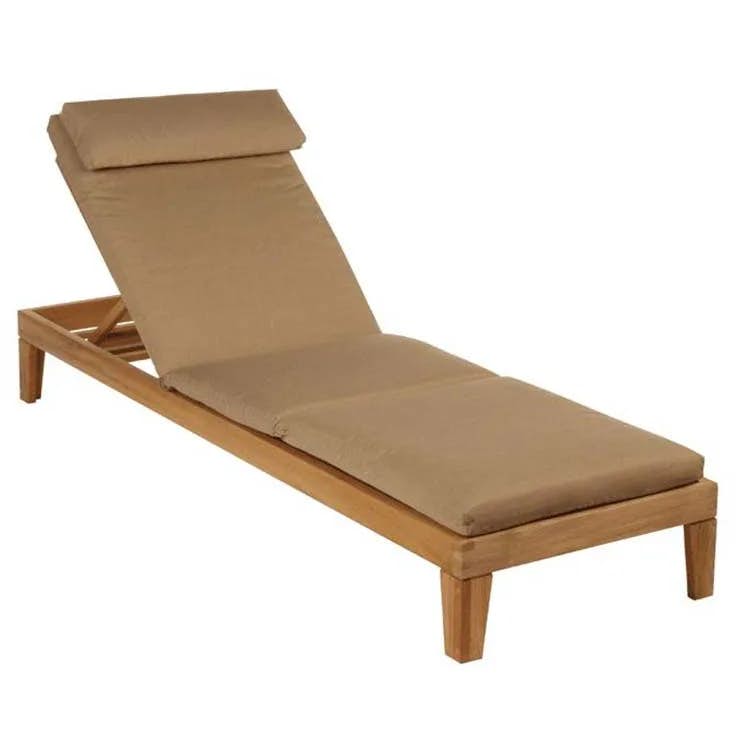 Barlow Tyrie Capri Base Lounger with Optional Cushion in Canvas Taupe