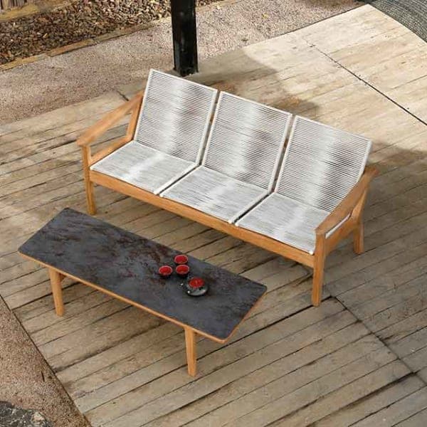 Barlow Tyrie Monterey 3-Seater Sofa with 59" Ceramic Top Coffee Table