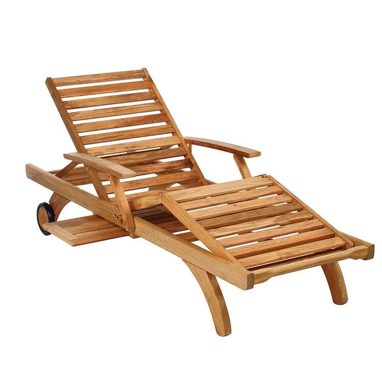 Barlow Tyrie Capri Ultra Lounger with Tray and Wheels