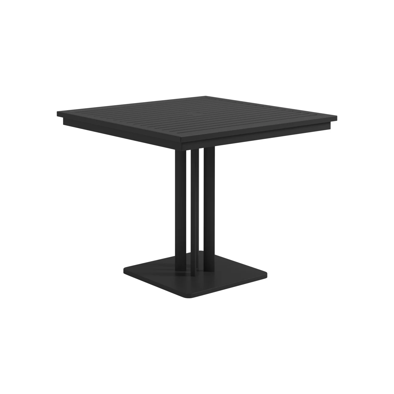 Gloster Metz 35.5" Pedestal Dining Table Aluminum