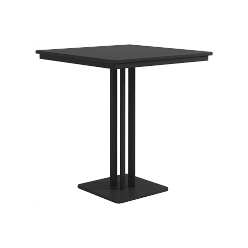 Gloster Metz Square Pedestal Bar Table Aluminum