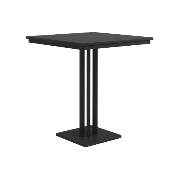 Gloster Metz Square Pedestal Bar Table Aluminum