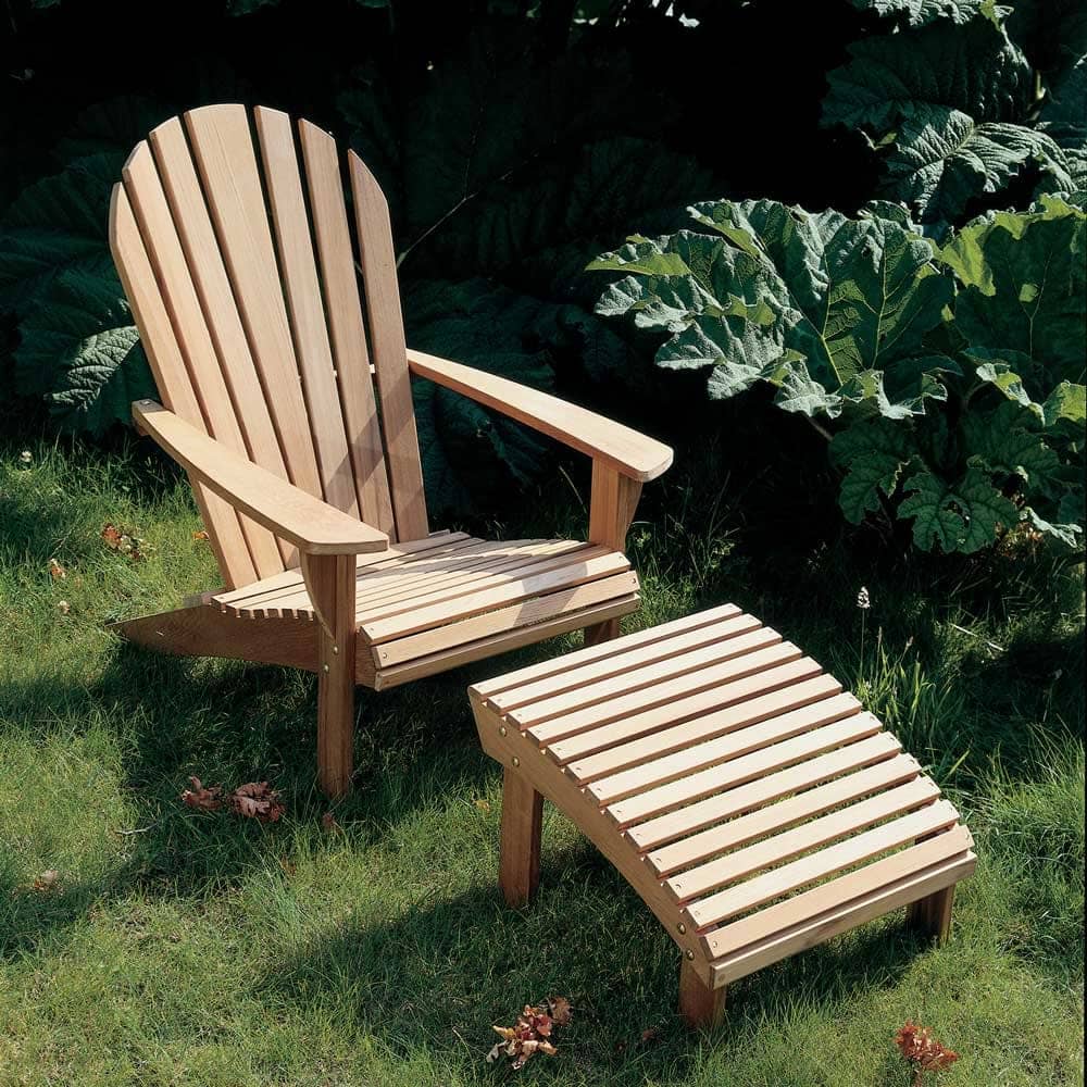 Barlow Tyrie Adirondack Teak Armchair & Footrest