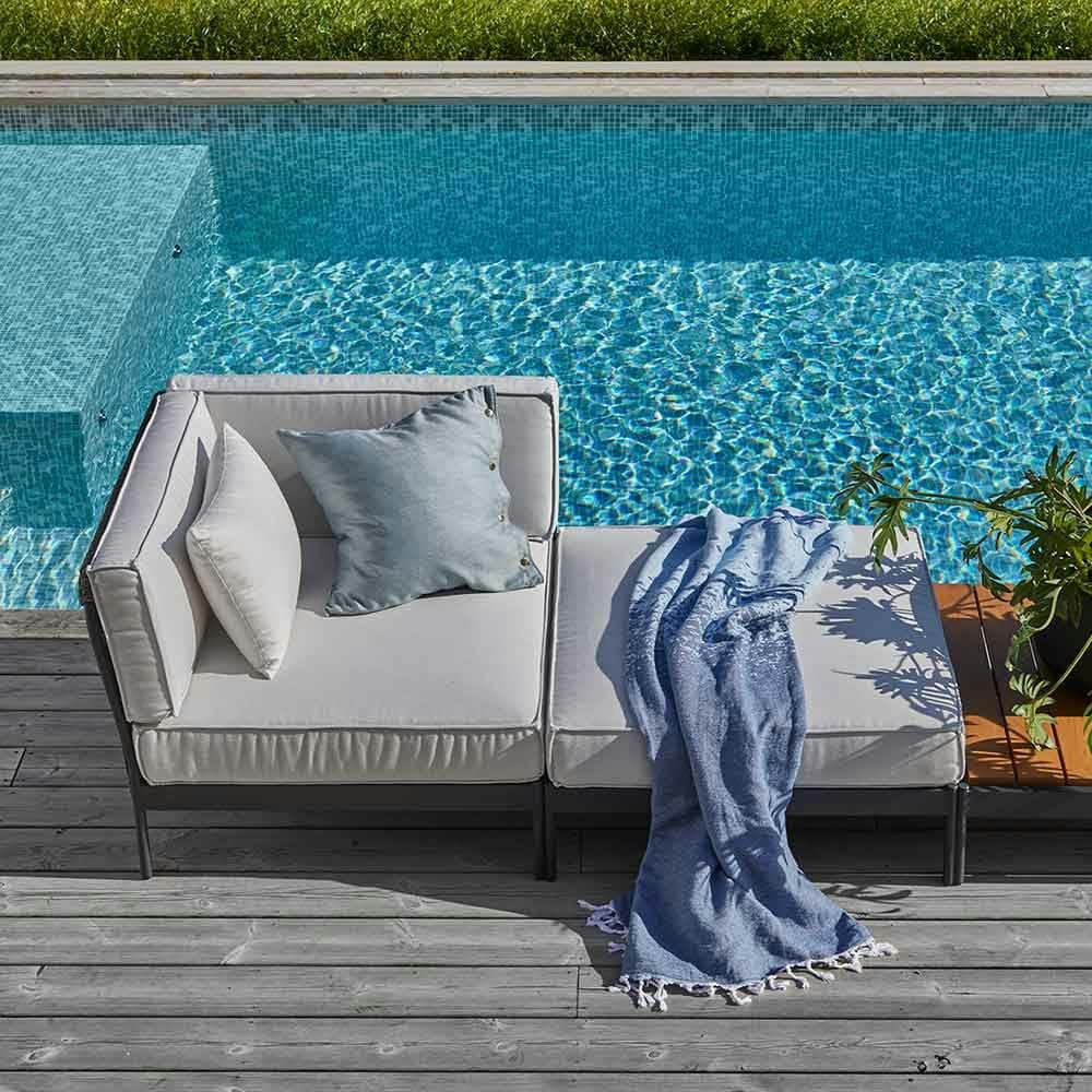 poolside lounging: lido sofa, ottoman and lounge table
