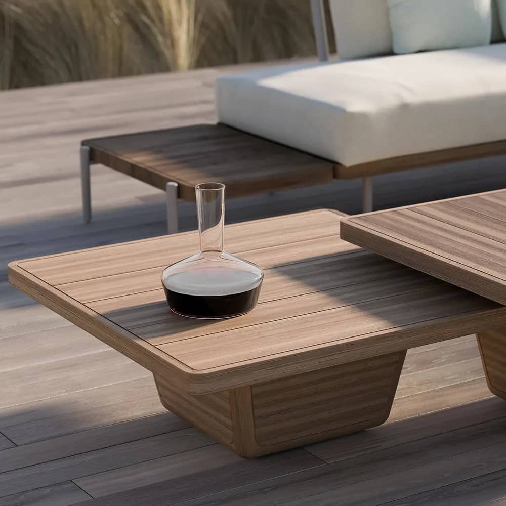 overlapping edges: the high cobi coffee tables nest over the low versions