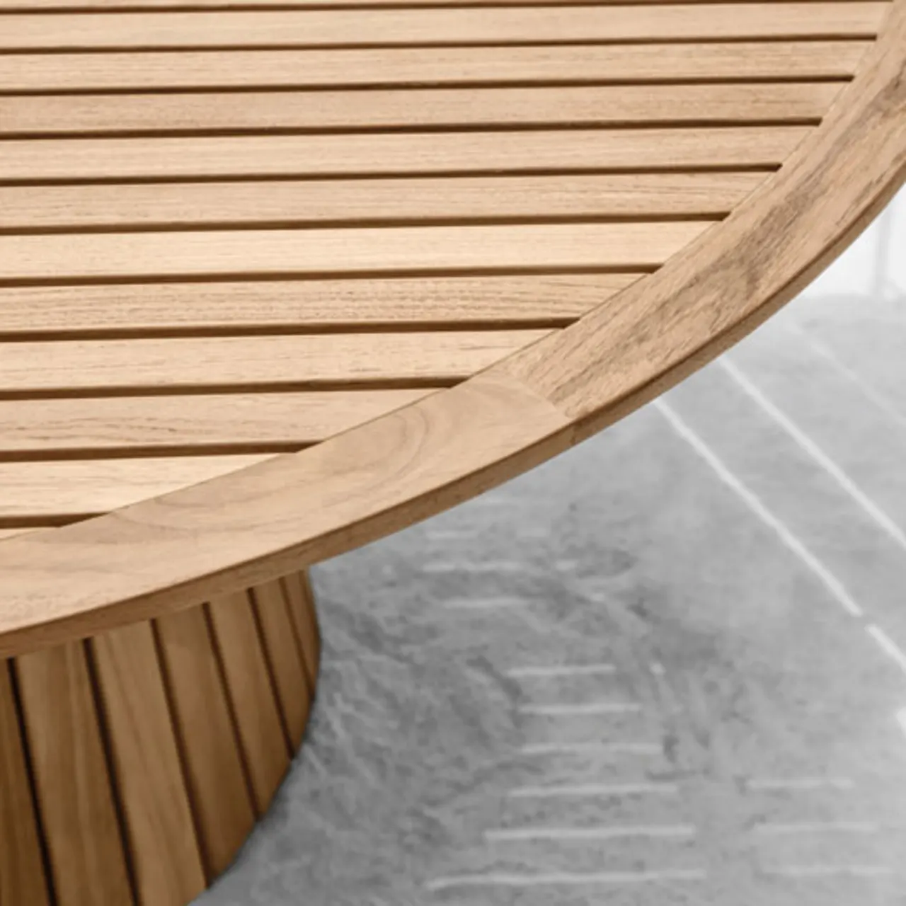 Gloster Whirl 59" Teak Dining Table