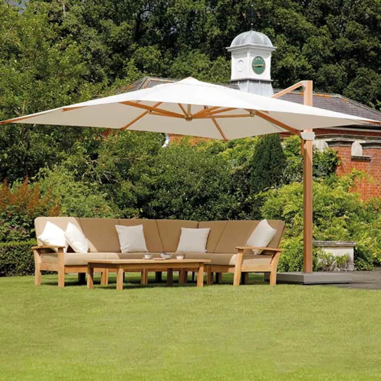 Barlow Tyrie Napoli 13' Square Cantilever Umbrella