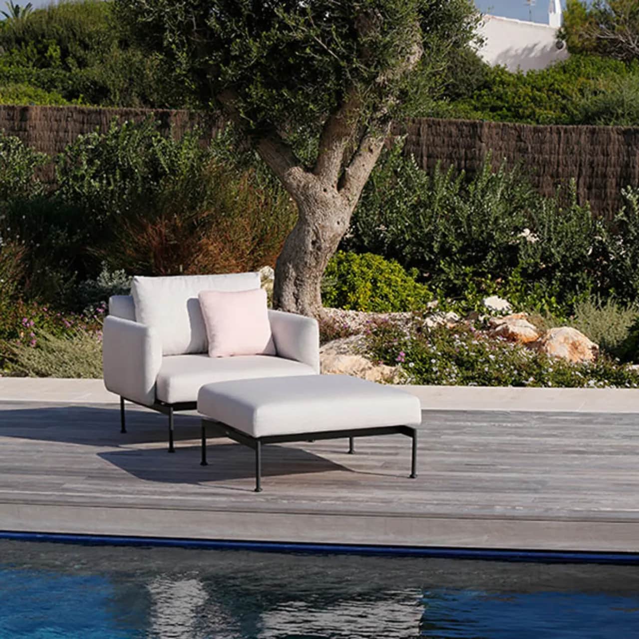 Barlow Tyrie Layout Armchair Low Arms with Layout Single Ottoman