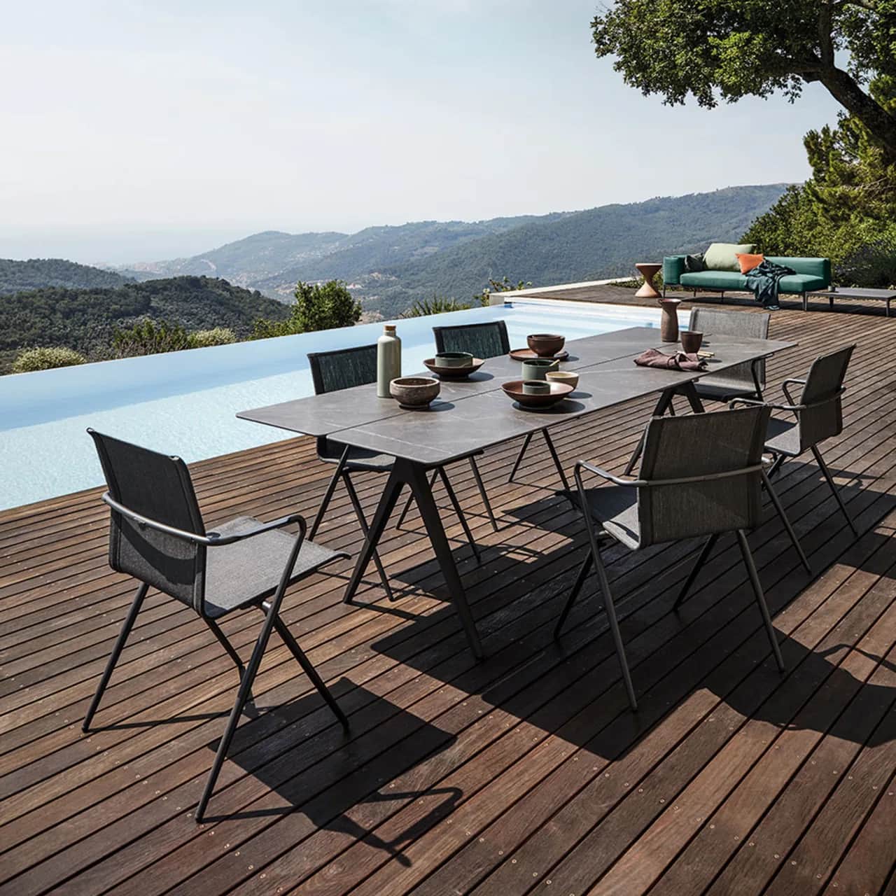 Gloster Ryder Dining Armchairs | Split Dining Table