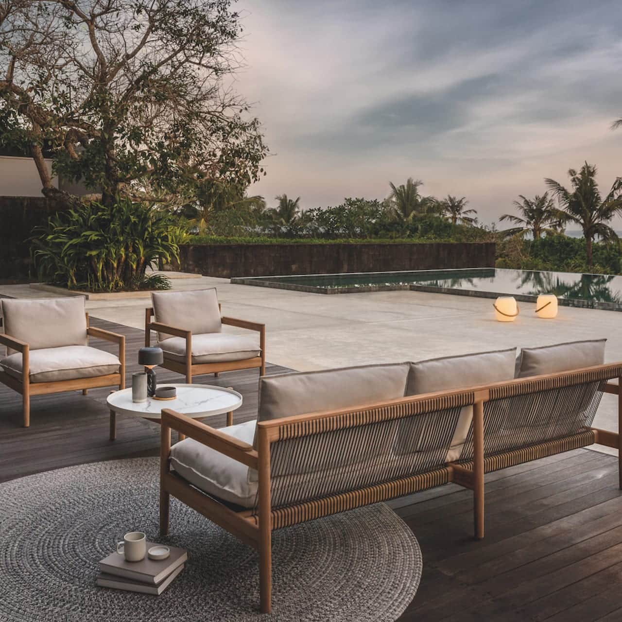 Saranac Lounge Chairs and 3-Seater Sofa