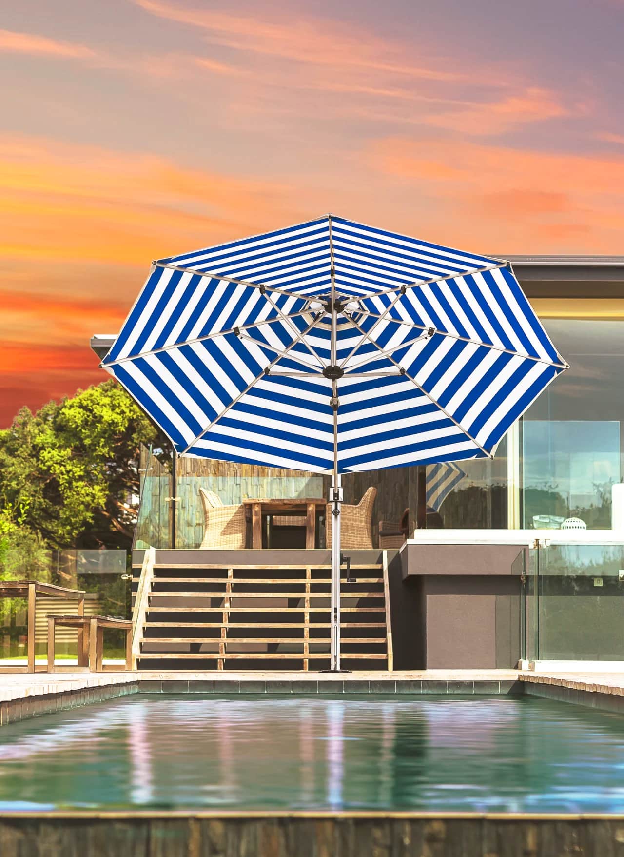 Aurora 11' Octagonal Cantilever Umbrella
