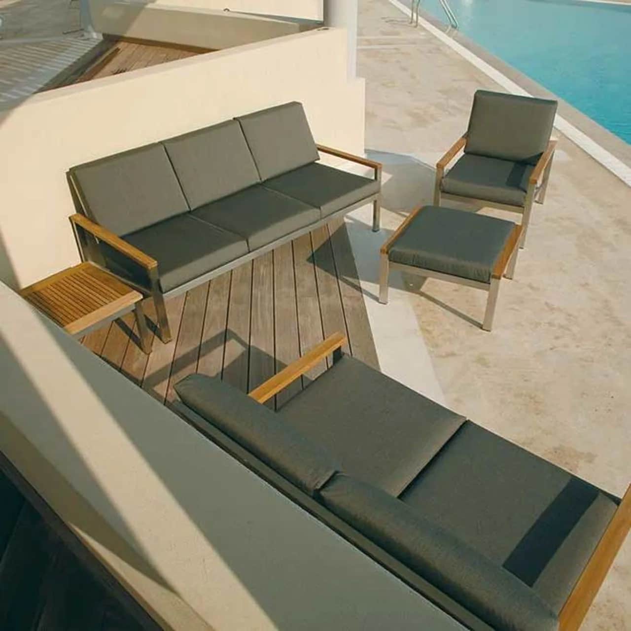 Barlow Tyrie Equinox Deep Seating Collection with 17" Square Coffee Table