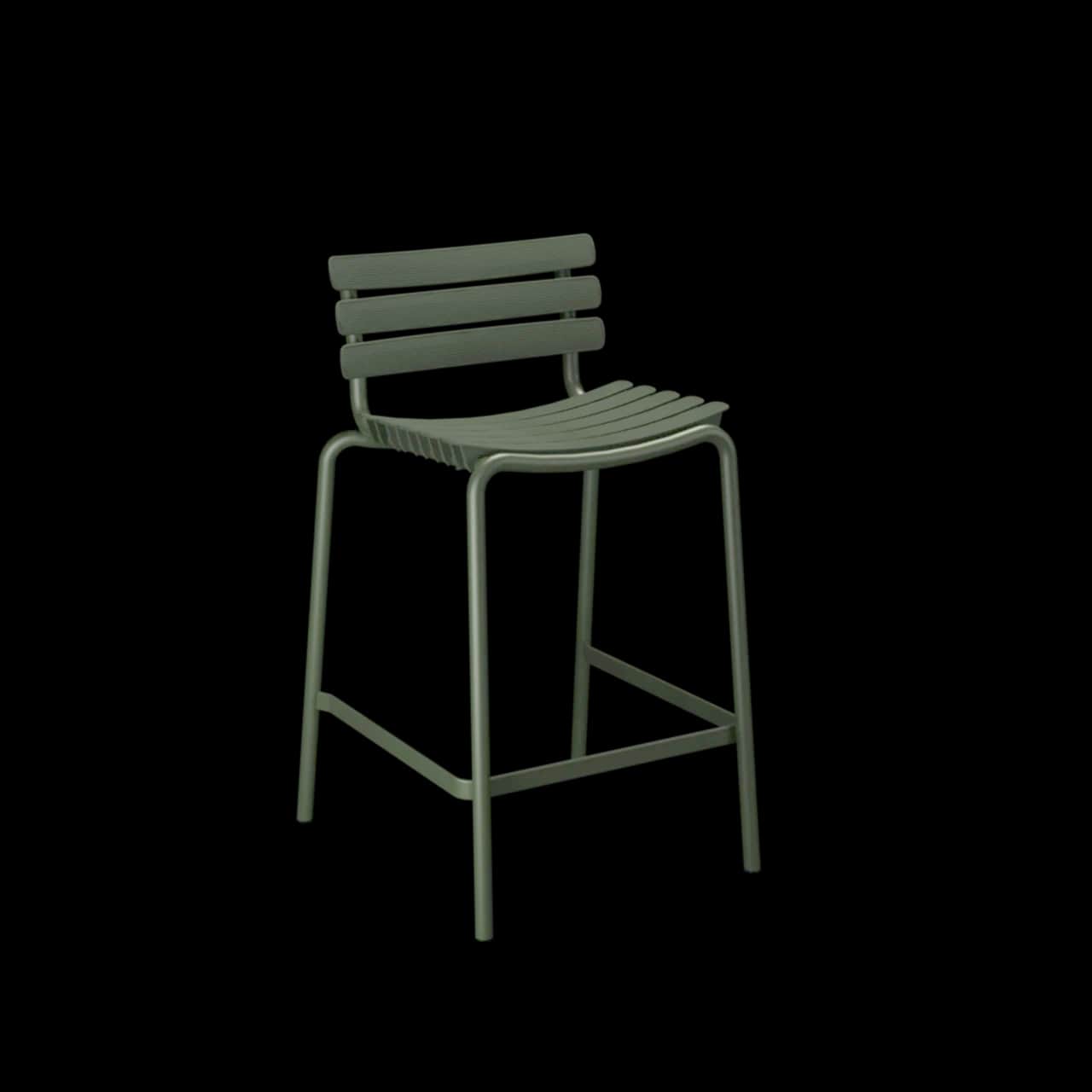 Houe ReCLIPS Counter Chair | Olive Green Lamellas