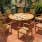 Barlow Tyrie Drummond 73" Dining Table with Monaco Armchairs