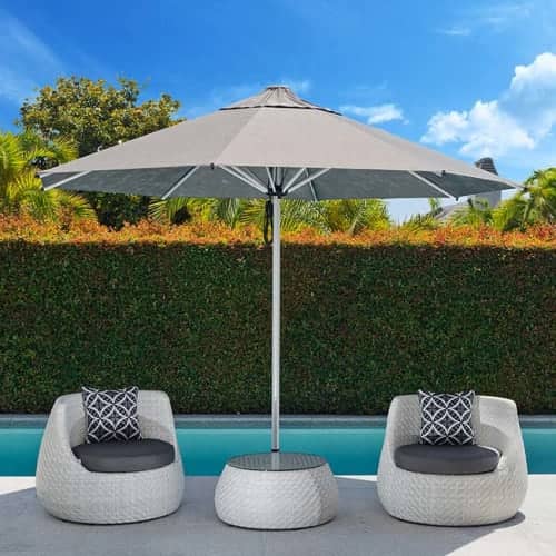 Frankford Monterey 13' Octagonal Giant Market Umbrella | Titanium Canvas Fabric