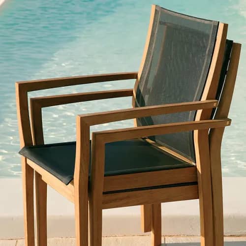 Barlow Tyrie Horizon Stacking Armchairs (Sling, Charcoal)