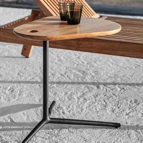 minimalist statement: gloster trident side table</br><i>image provided courtesy of gloster furniture, inc.</i>