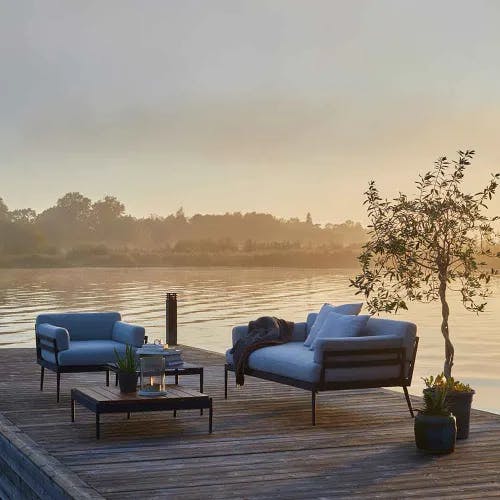 from dawn to dusk: anholt lounge chair, sofa, lounge table and lounge table from lido collection