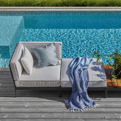 poolside lounging: lido sofa, ottoman and lounge table