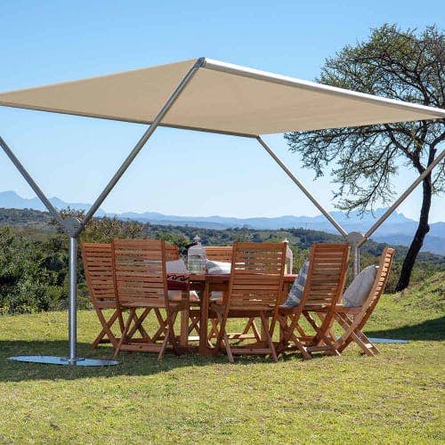 sky shade is perfect for outside dining for 8-10 people