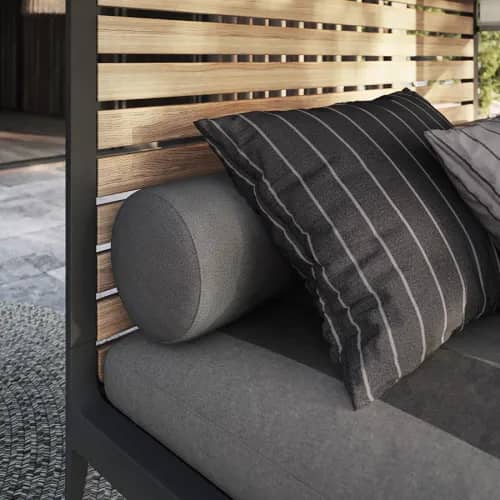 sunbrella deep outdoor back bolster cushions provide sumptuous comfort