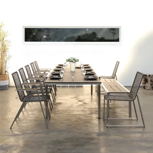 Baia Extension Table & Bench | Olaf Dining Armchairs & Side Chairs