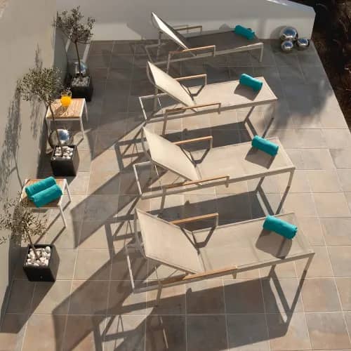 Barlow Tyrie Aura Sun Loungers (Champagne/ Titanium)