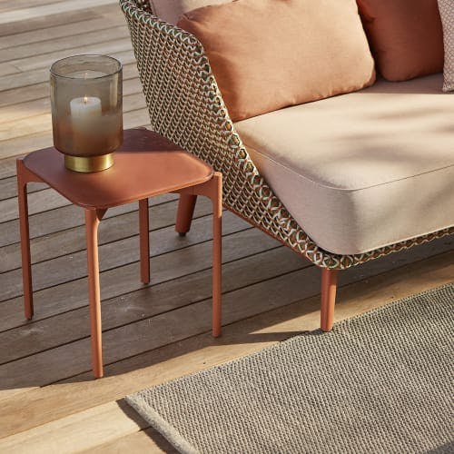 Terracotta Side Table with Glass Top (Courtesy of DEDON)
