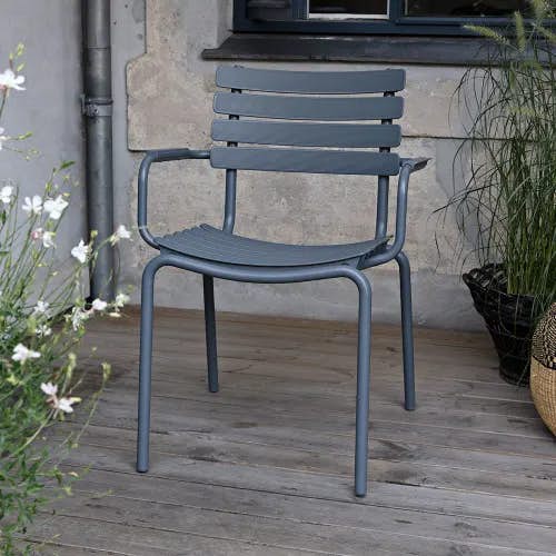 monochrome dark grey reclips dining chair