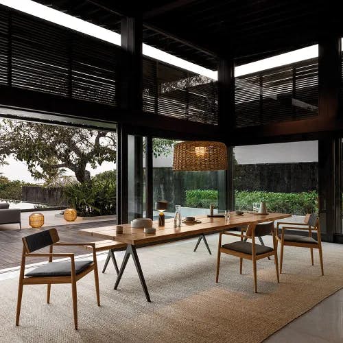Gloster Archi Dining Armchairs | Raw Dining Table