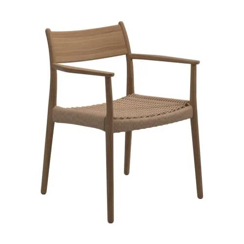 Natural finish teak frame | Seat Wicker Wheat