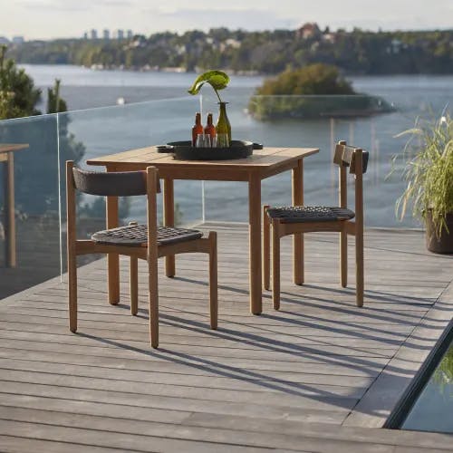 Narrow Patio Dining: Dining Chairs + Small Dining Table