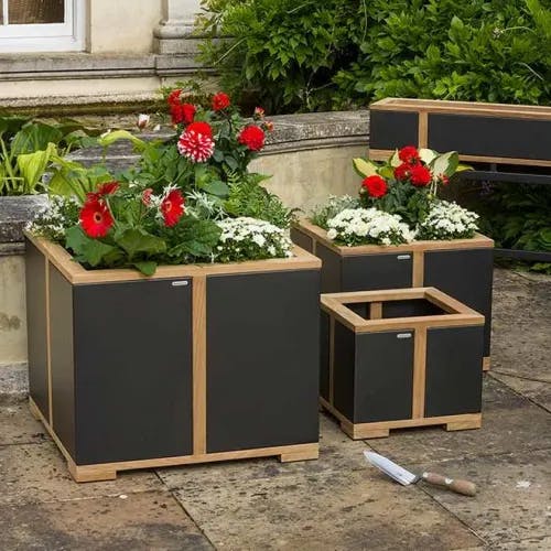 Barlow Tyrie Aura Square and Narrow Planters