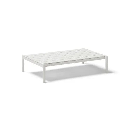 POINT Origin 48" Coffee Table | Mineral White Aluminum Frame