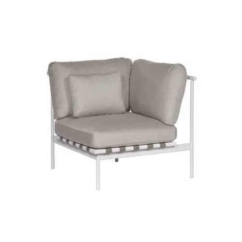 Barlow Tyrie Around Deep Seating Single Module - Aluminum Right Arm | Arctic White Aluminum Frame